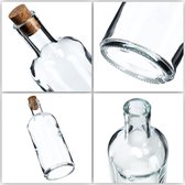 Eurostockdeals - Glazen fles met kurk - 700ml - Olie en azijnfles - Waterfles - Glas - 2 Stuks