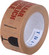 TD47 Verpakkingstape Papier Breekbaar / Fragile / Zerbrechlich 50mm x 66m