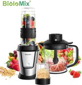 Biolomix Keukenmachine 3-In-1 Multifunctioneel - Draagbare Juicer - Blender - 700W - Smoothie Mixer, Voedsel Snijder En Molen