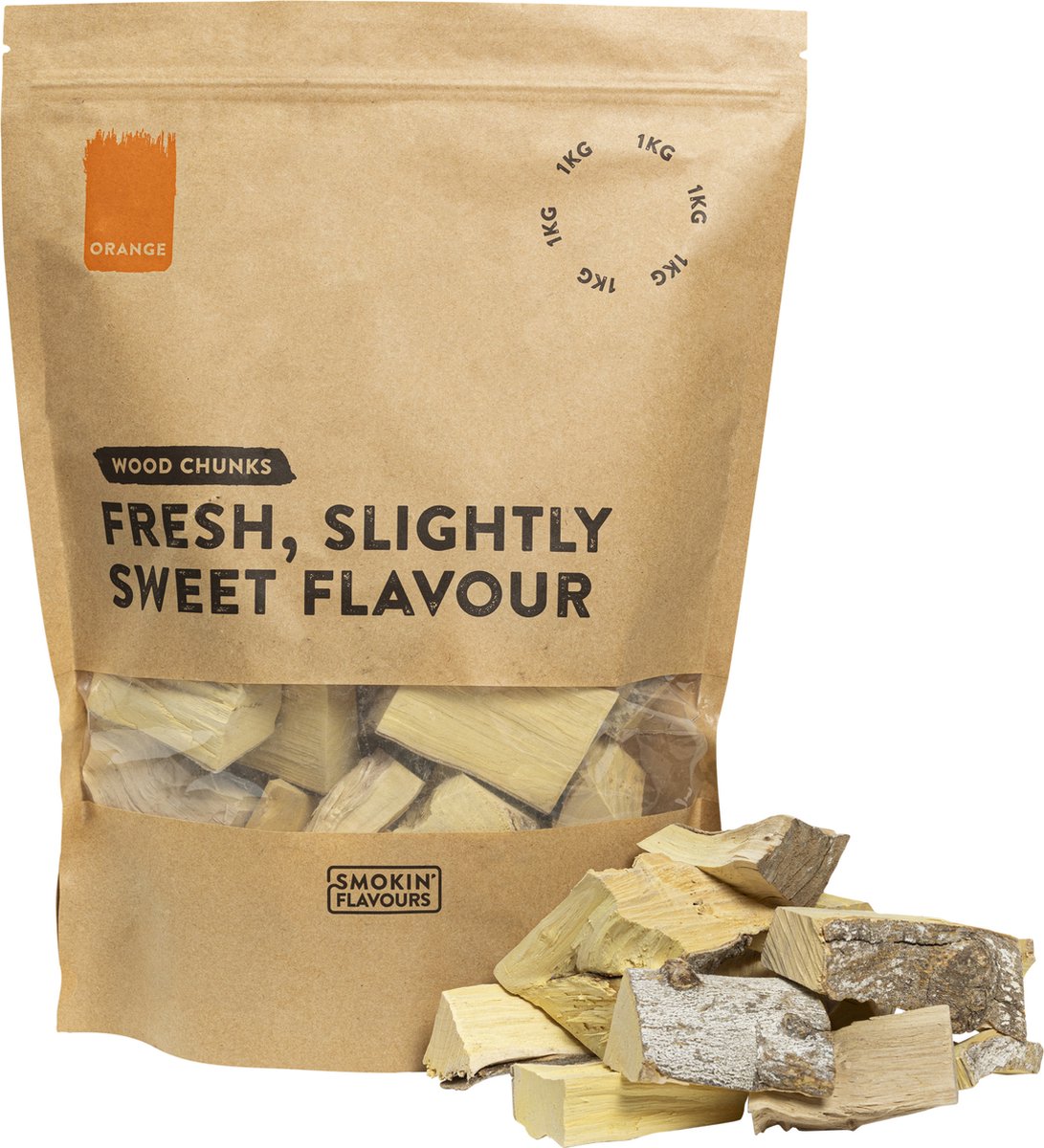 Smokin' Flavours rookchunks sinaasappel 1kg