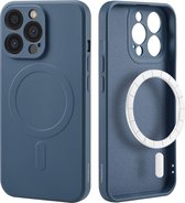 iMoshion Hoesje Geschikt voor iPhone 13 Pro Hoesje Siliconen - iMoshion Color Backcover Geschikt voor MagSafe - Donkerblauw