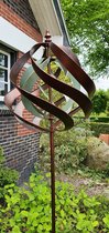 WINDMOLEN / SFEERBOL/ GROEN BRONS KLEUR / TUINSTEKER /METAAL / TUINSTEKER / GEPOEDERCOAT / WINDSPINNER/