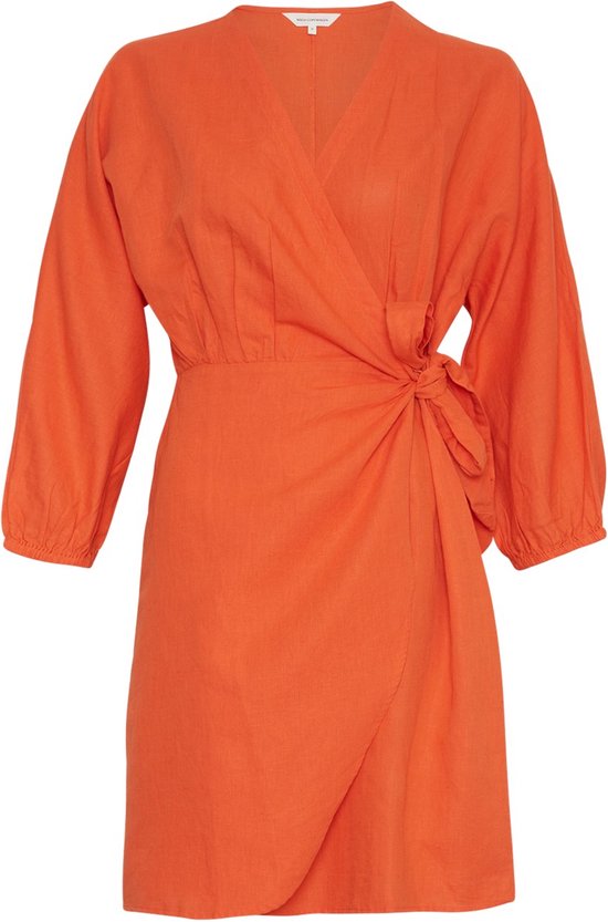 MSCH Copenhagen Mschmirilla 3/4 Wrap Dress Robes Femme - Rok - Robe - Oranje - Taille S