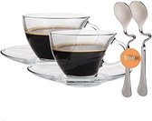 Turkije Koffie Cup Latte Glas Herbruikbare Reizen Theekopje en Schotel Turkse Eenvoudige Espresso Chavenas De Cafe Keukengerei