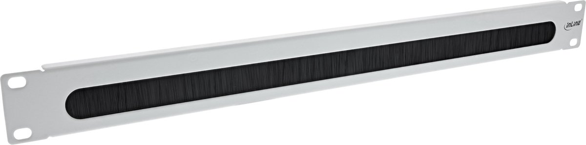 19 inch doorvoerpaneel met borstel | 1U | grijs