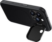 Valenta x Spy-Fy - iPhone 15 Pro Hoesje met Camera Covers aan Voor- én Achterkant | Beschermt je Privacy en je Camera’s | Valenta Privacy Case Zwart