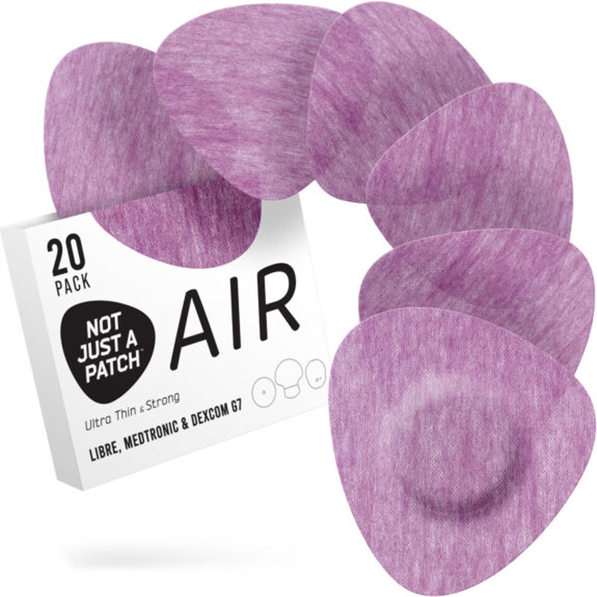 Goedkoopste Not Just a Patch - Air - Purple sensor patches - sensorpleisters - Pleister voor Freestyle Libre, Medtronic & Dexcom