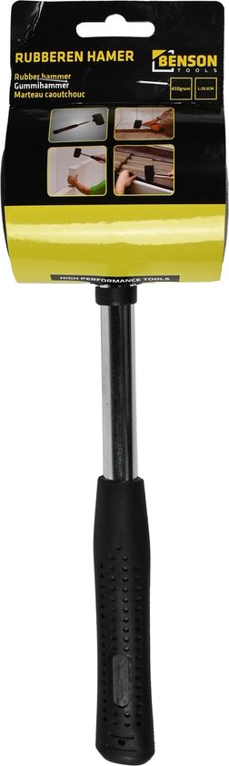 Benson Rubberen hamer - stalen steel - 30 cm - veelzijdig gebruik