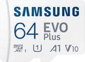 Samsung EVO Plus - Micro SD Kaart - Inclusief SD Adapter - 160 MB/s - 64 GB