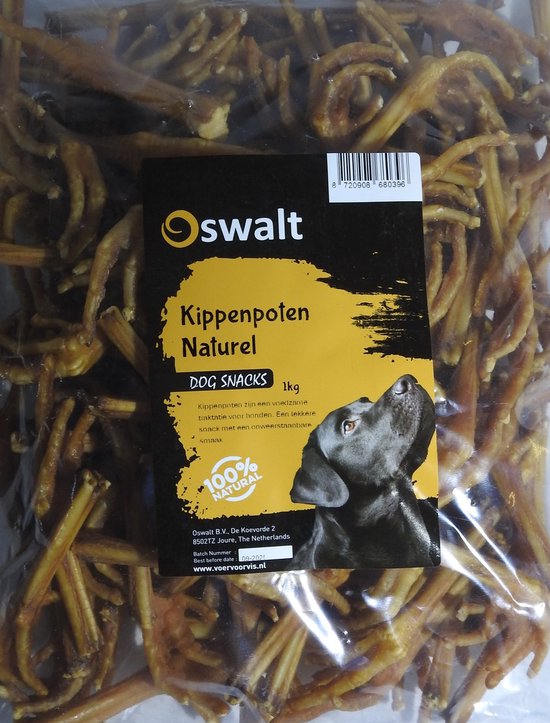 Oswalt Kippenpoten - Naturel - Hondensnack - 1KG