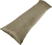 Velvet Kussenbeschermer Lichaamskussen - Velvet Body Pillow Kussensloop - Kussenbeschermer Lichaamskussen - Lichaamskussen sloop 45 x 145 - Body Pillow case - Kussensloop - Taupe - Zwangerschapskussens sloop - Voedingskussen sloop