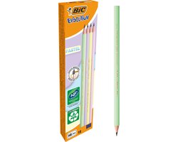BIC Evolution Pastel - Grafietpotloden - Kinderen en volwassenen - Grijs - Potlood - 12 Stuks