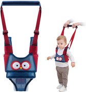Loophulp voor baby's, baby om te leren lopen, verstelbaar met veiligheidssluiting en magische stickers, mesh-design, ademend, leren lopen, loophulp voor baby's (blauw)