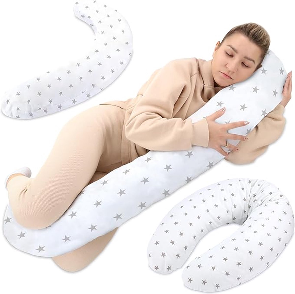 Goedkoopste Borstvoedingskussen,zijslaapkussen, Katoen -pregnancy pillow, support pillow 190 cm