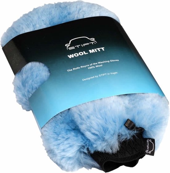 Foto: Stipt washandschoen 100 wol wool mitt