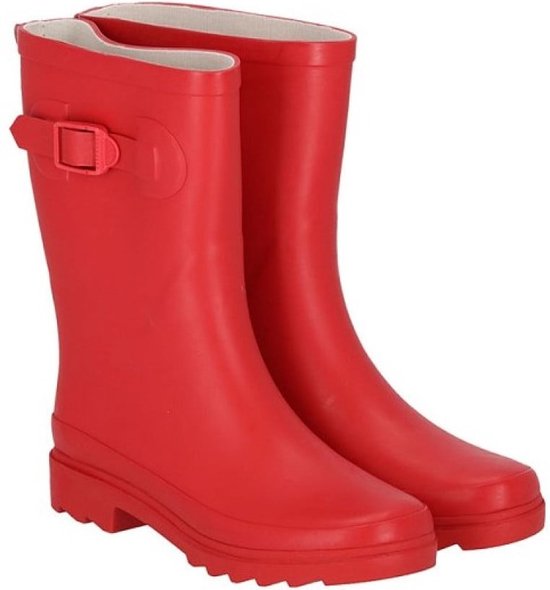 Rode damesregenlaars Rubber Rain Boots van XQ