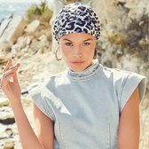 Christine Headwear - Viva Headwear - Lea V Turban - Printed Lavender Leo - Bamboo - Chemo Mutsje / Sjaaltje