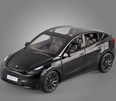 Nezr® Auto Speelgoed Jongens - Tesla Model Y - Modelauto - Geluid en Licht - 1:24 - Zwart