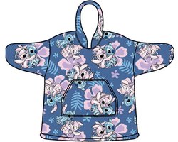 foto van Disney Lilo & Stitch Hoodie Fleece deken, Angel & Stitch - Kind (One Size ) - Polyester
