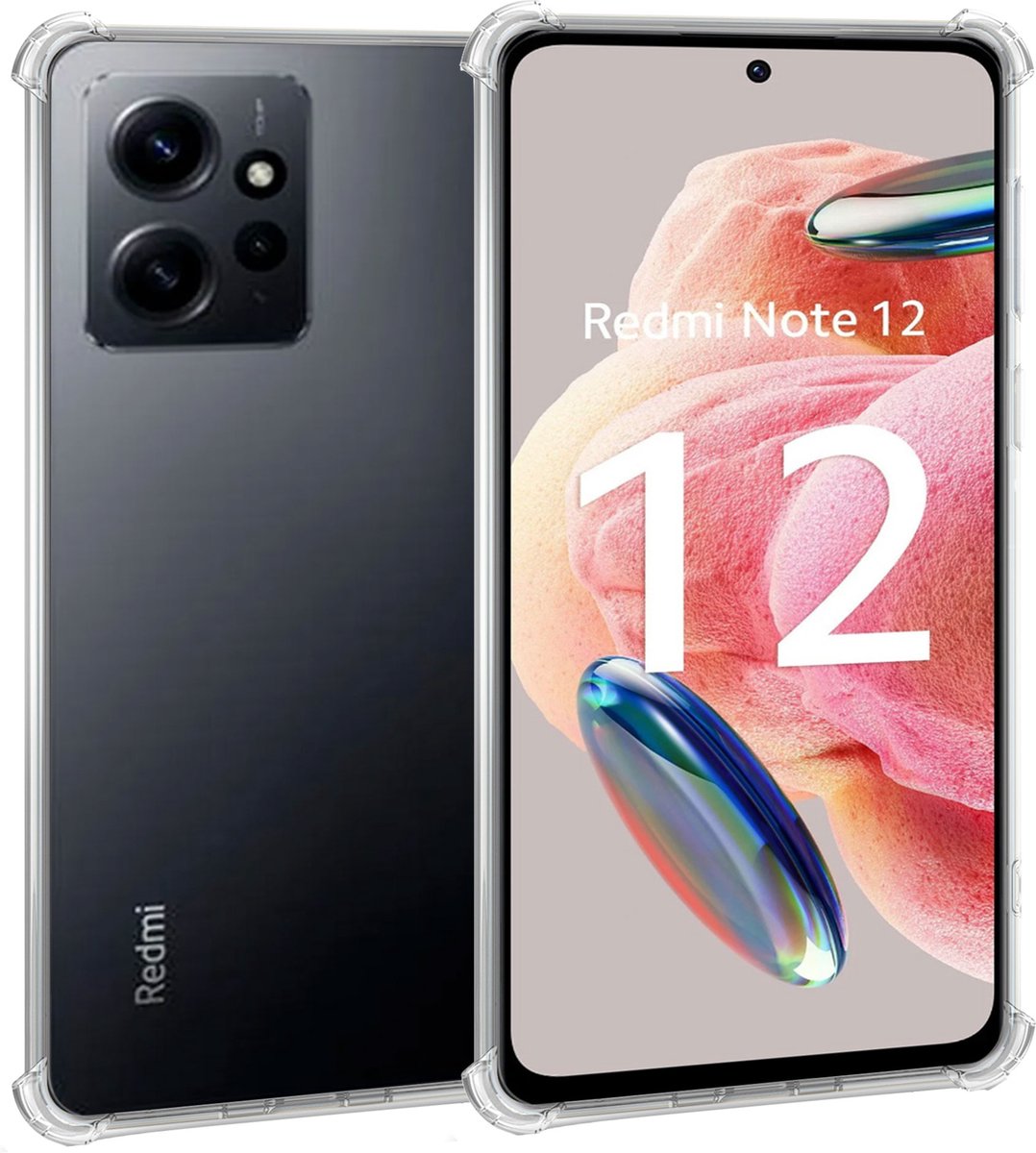 Geschikt voor Xiaomi Xiaomi Redmi Note 12 - Hoesje - Shock Proof Case – Cover Transparant