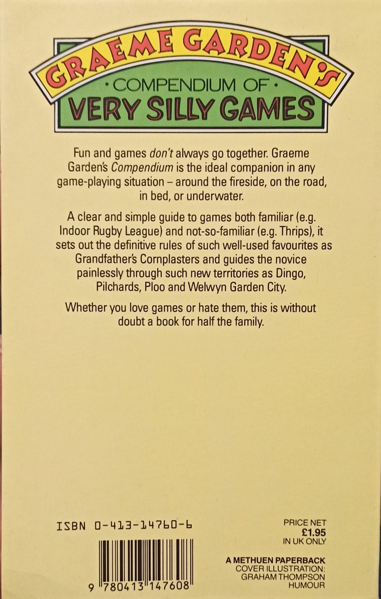 Compendium of Very Silly Games - back cover