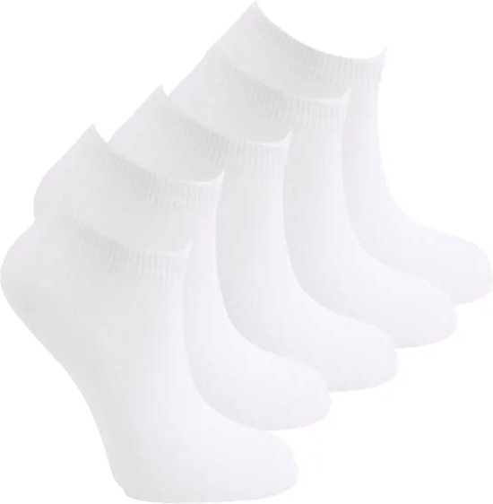 5 paar | witte sneaker sokken | zonder naad op de tenen