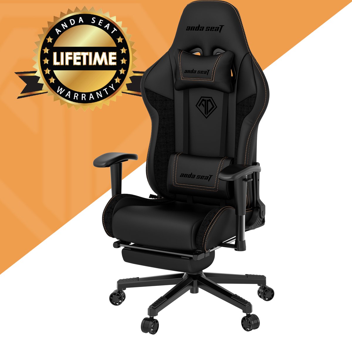 Gaming AndaSeat AD5T-03-B-PVF Gamingstoel Zwart - Gaming - €359,99