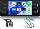 Hikity 1 Din Autoradio Bluetooth met Wireless CarPlay & Android Auto