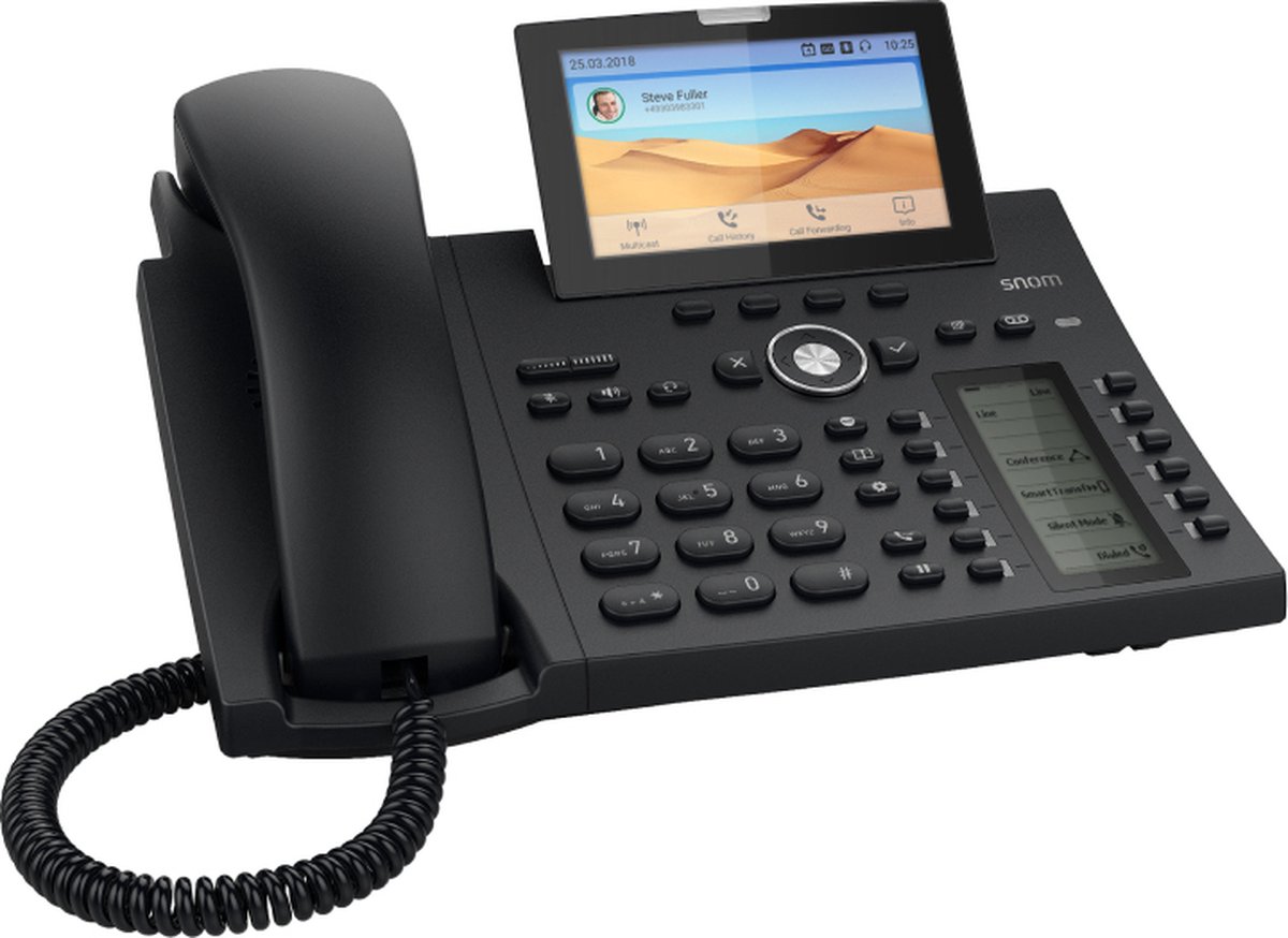 Snom D385N IP-telefoon Zwart 12 lijnen TFT