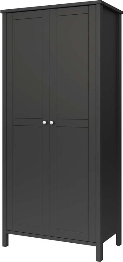 Armoire Tromsø 2 portes couleur café.