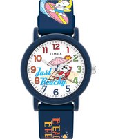 Timex Peanuts Weekender Color Rush TW2V78600 Horloge - Siliconen - Blauw - Ø 36 mm