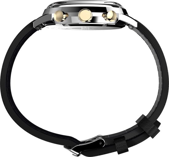 Timex Marlin Chrono TW2W51500 Horloge - Leer - Zwart - Ø 40 mm