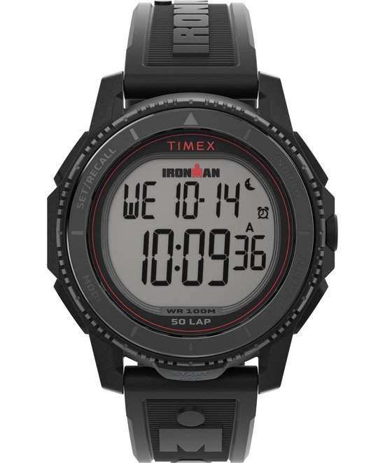 Timex Adrenaline TW5M57800 Horloge - Kunststof - Zwart - Ø 46.5 mm