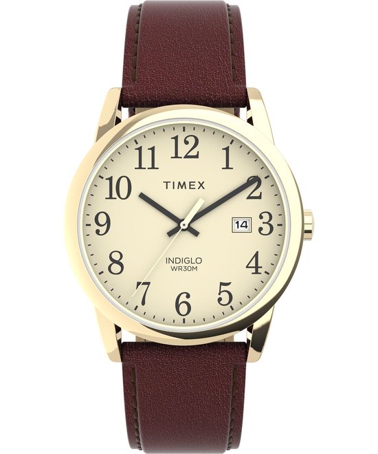 Timex Easy Reader Classic TW2V68900 Horloge - Leer - Bruin - Ø 38 mm