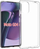 Accezz Hoesje Geschikt voor Motorola Moto G24 / Moto G04 Hoesje Siliconen - Accezz Clear Backcover - Transparant