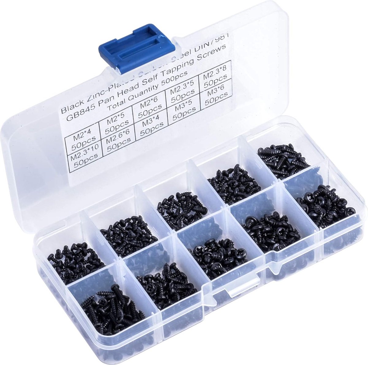 schroeven - zelftappende schroeven-assortimentset,500 Stuks