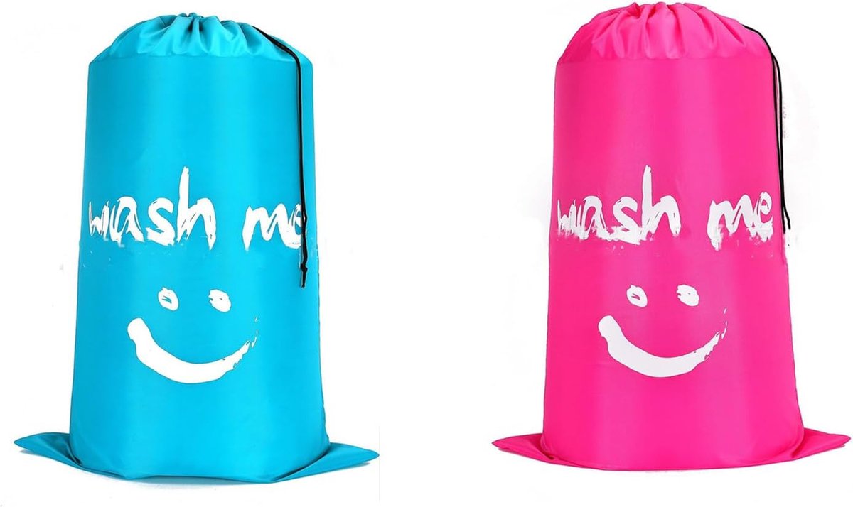 Goedkoopste 2 stuks waszakken voor op reis, vuile was, wasverzamelaar, waszak, grote opvouwbare wasmand, opbergtas, wasmand