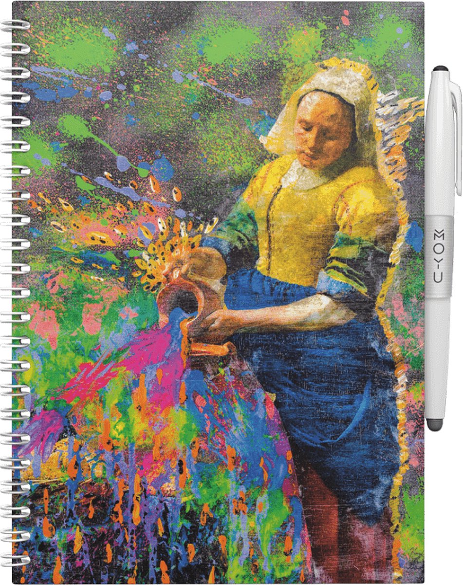 MOYU - Punk Milkmaid Notebook - Uitwisbaar Notitieboek - Multifunctionele pagina’s - Inclusief uitwisbare pen, houder en wisdoekje