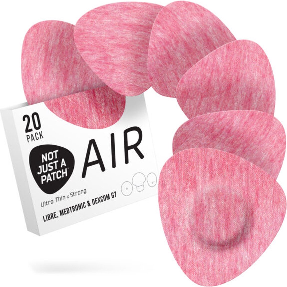 Goedkoopste Not Just a Patch - Air - Pink sensor patches - sensorpleisters - Pleister voor Freestyle Libre, Medtronic & Dexcom