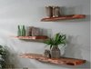 Koloniaal Teakhuis-wandplank-Acaciahout-boekenplank-natuurlijke vorm-40 cm breed-onzichtbare ophanging-Goedkoop
