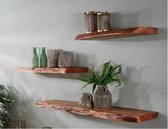 Wandplank-Acaciahout-Natuurlijkevorm-40 cm breed-Koloniaal Teakhuis-Massiefhout-Goedkoop
