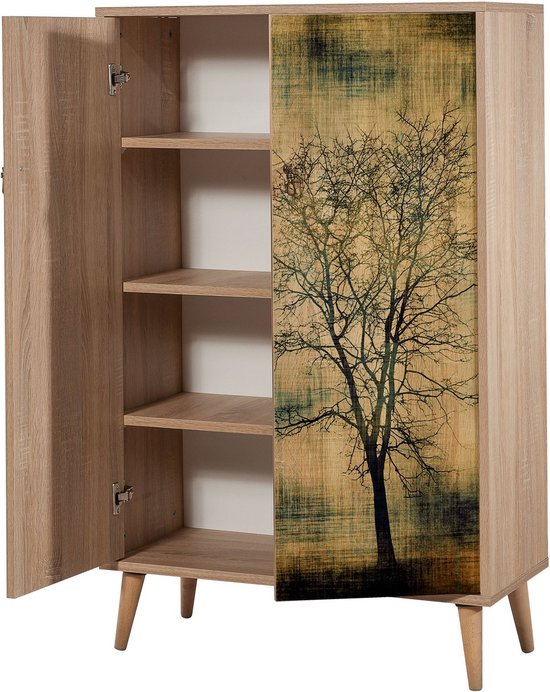 Wandkast Multibox Melamine Sonoma Eiken