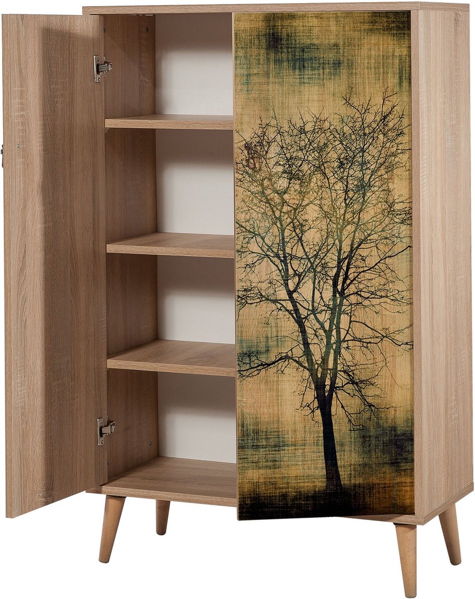 Wandkast Multibox Melamine Sonoma Eiken