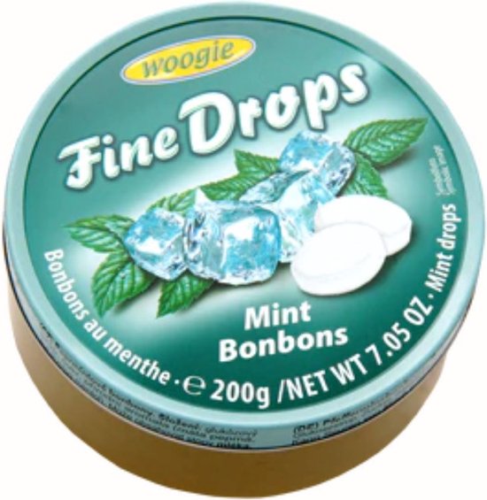 Woogie Fine Drops Mint 200 g