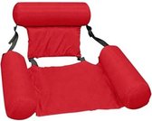 Finnacle - Waterhangmat - Drijvende stoel - Waterbed - Rood - Hangmat voor in het zwembad - Universeel - Opblaasbaar - Stoel voor in het water - Chillstoel - Zwembadstoel