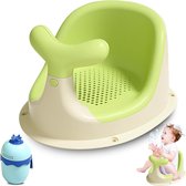Badzitje voor baby's, badzitje voor babykuip, badzitje voor baby's, met anti-slip zuignappen van 8 maanden, babybadhulp, badstoel, ergonomisch en veilig voor kleine kinderen, baby's (groen)