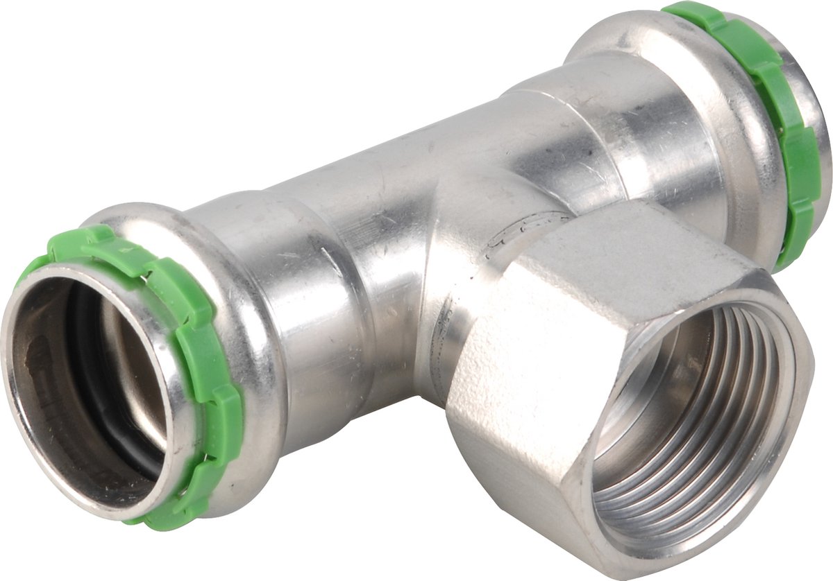 VSH SudoPress RVS T-stuk binnendraad FFF 35xRp1/2"x35 Type SP6130GV, 6551151