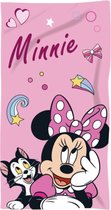 Bol.com Minnie Mouse Strandlaken - 70 x 140 CM - Disney handdoek - roze aanbieding