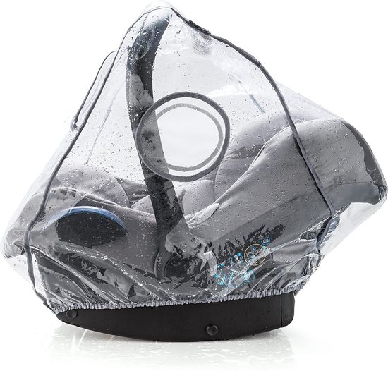 Universeel comfort regenbescherming voor reiswieg (bijv. Maxi-Cosi/Cybex/Römer), goede luchtcirculatie, afsluitbaar contactvenster, opening voor handgreep, PVC-vrij