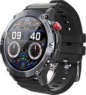 WizBay Premium Select™ Smartwatch 1.32inch HD TFT - Bluetooth Call - Magnetic Laden - Dynamic Hart Monitor - Voice Assist - O2 en Bloeddrukmeter - Multiple 100+ Sport Modi - Slaap Monitor - Message - Allu Mat Zwart Case - TPU Zwarte Band